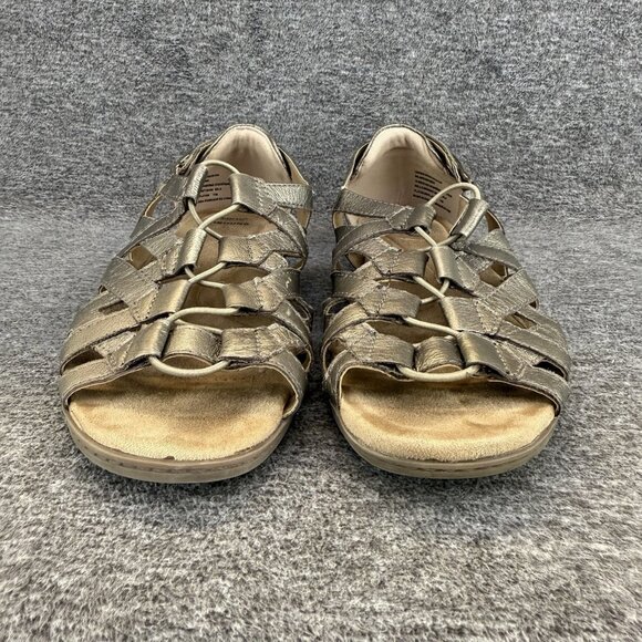 ✅Earth Origins Belder Bea Gladiator Sandals Women’s Sz 11M Bronze Leather Flats - Picture 5 of 8